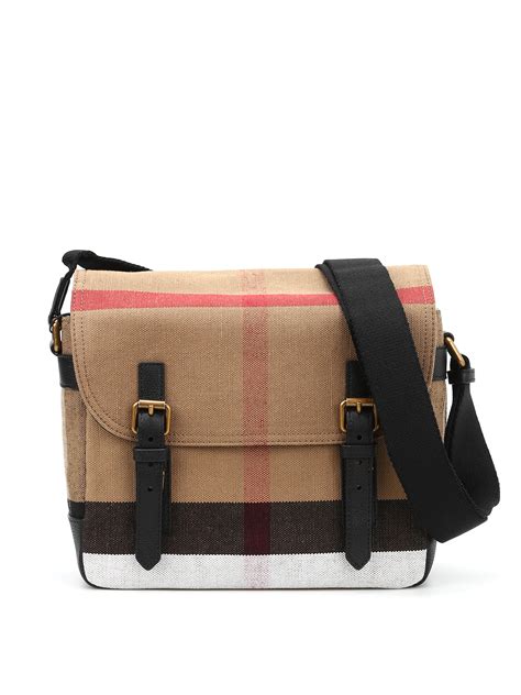 burberry canvas check messenger bag|burberry messenger bag women's.